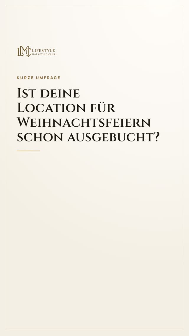 Post: Ist deine Location für Weihnachtsfeiern schon ausgebucht?