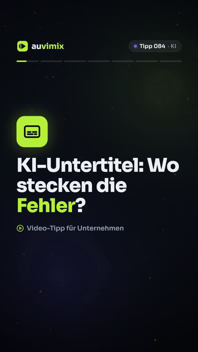 vimix: Automatische Untertitel mit KI: richtig prüfen und korrigieren
