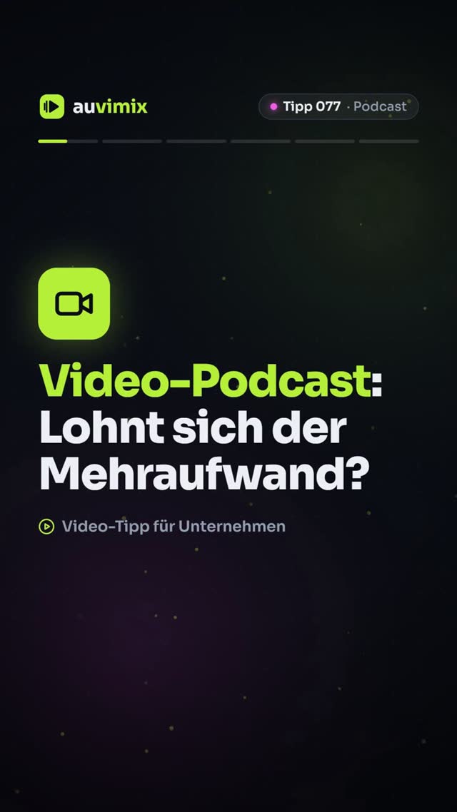 vimix: Video-Podcast: Lohnt sich das für Unternehmen?
