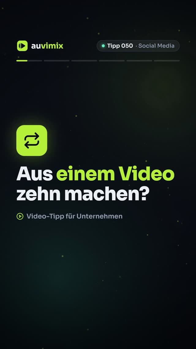vimix: Content-Recycling: Aus einem Video zehn machen