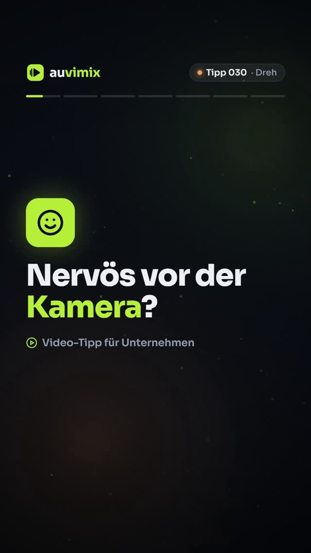 vimix: Sicher vor der Kamera sprechen: Tipps gegen Lampenfieber