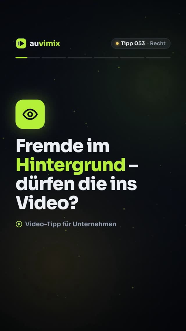 vimix: Personen im Hintergrund filmen: Was gilt für Firmenvideos?