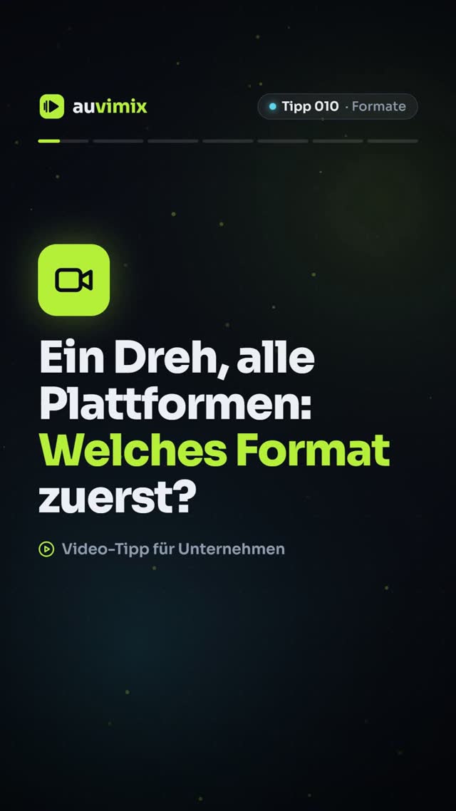 vimix: Ein Video für alle Plattformen: Welches Format zuerst drehen?