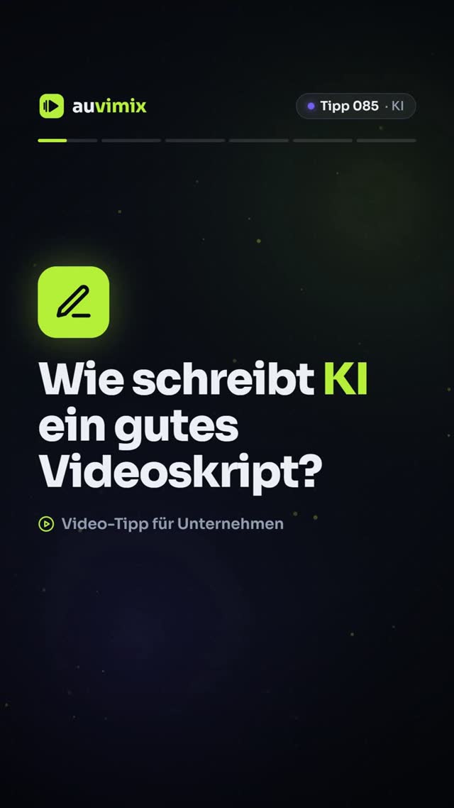 vimix: Videoskript mit KI schreiben: Prompt-Vorlage für Firmenvideos