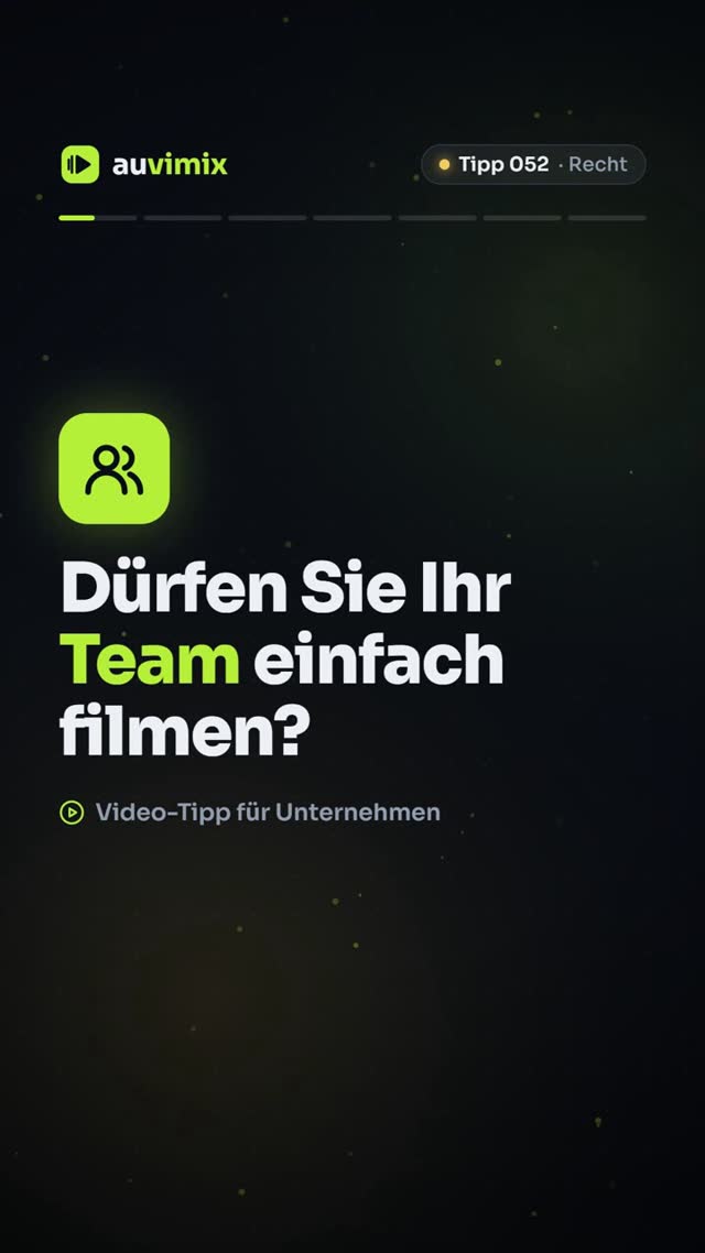 vimix: Mitarbeitende im Video: Einwilligung richtig einholen