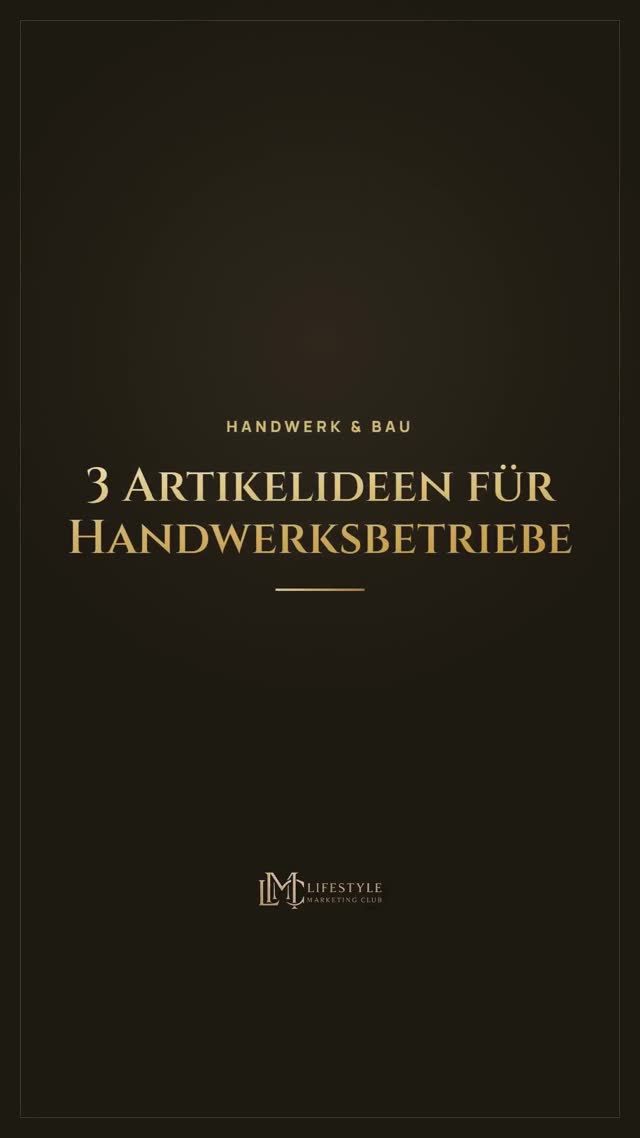 vimix: 3 Artikelideen für Handwerksbetriebe