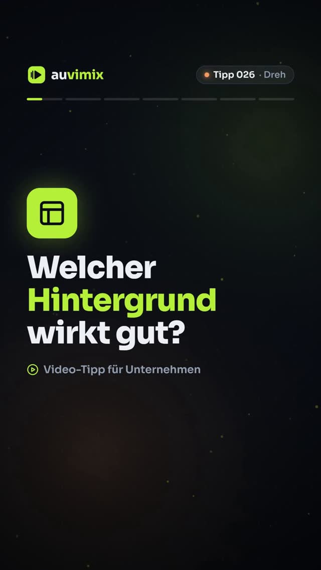 vimix: Hintergrund für Firmenvideos: So wirkt er professionell