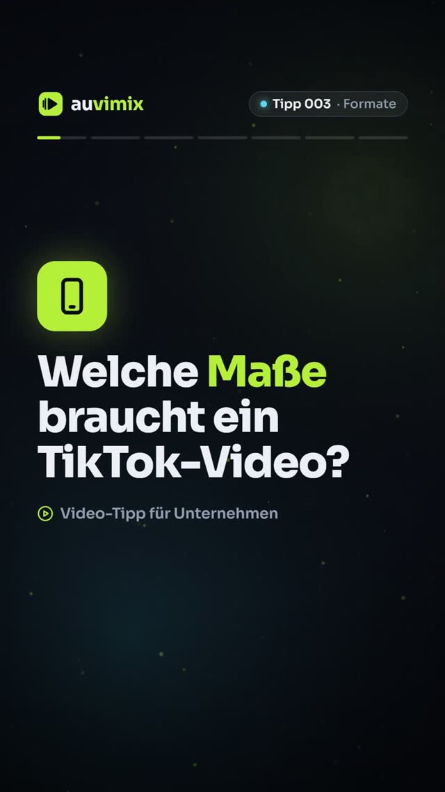 vimix: TikTok-Videoformat: die richtigen Maße für Unternehmen