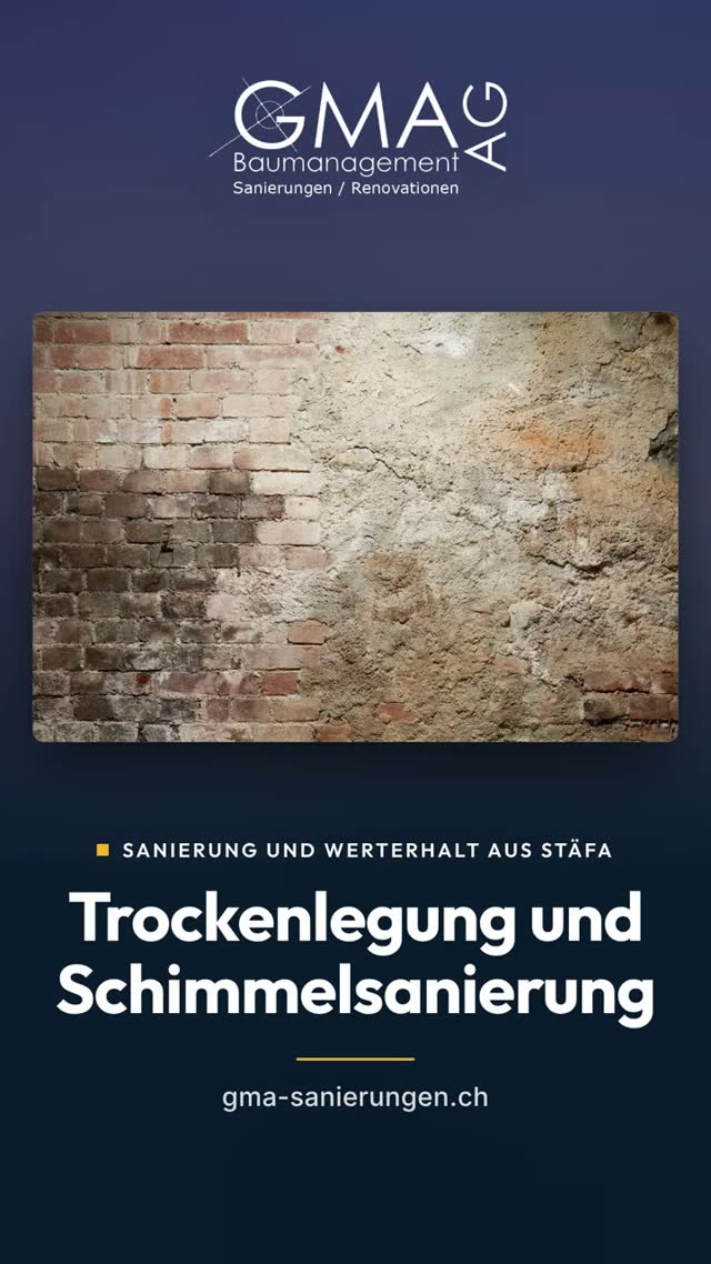 vimix: Trockenlegung und Schimmelsanierung: GMA Sanierungen aus Stäfa