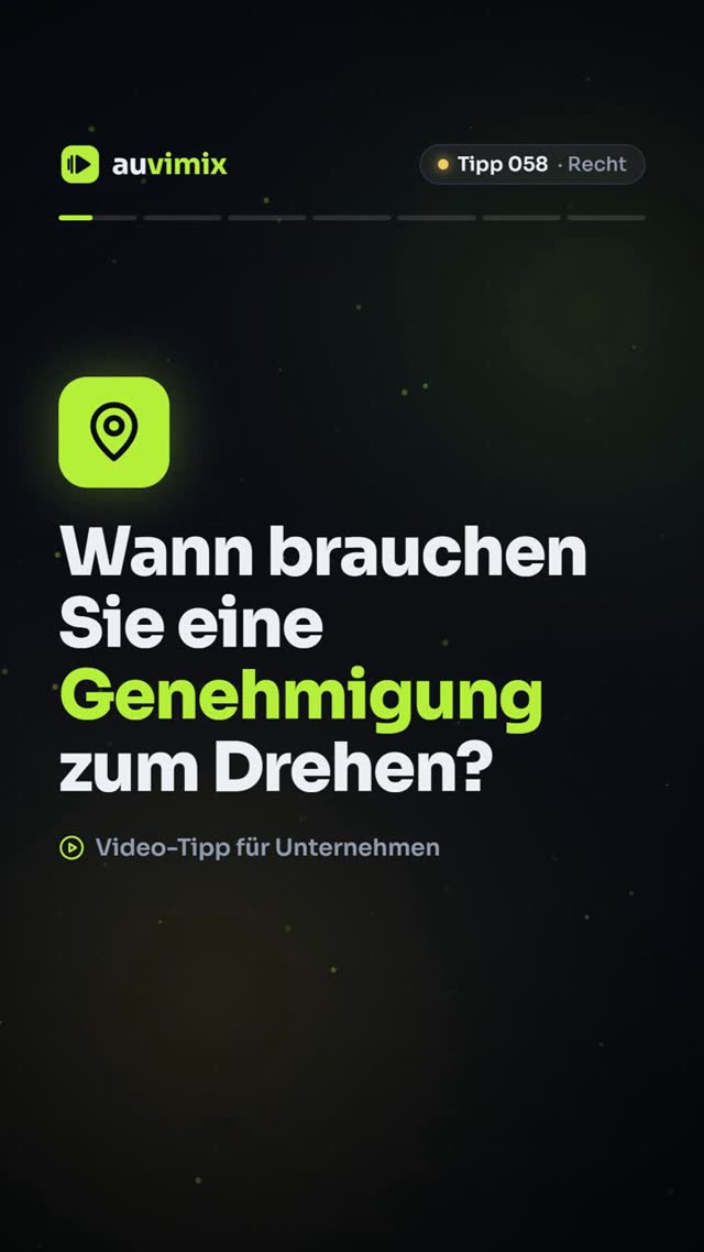vimix: Drehgenehmigung für Firmenvideos: Wann brauchen Sie eine?