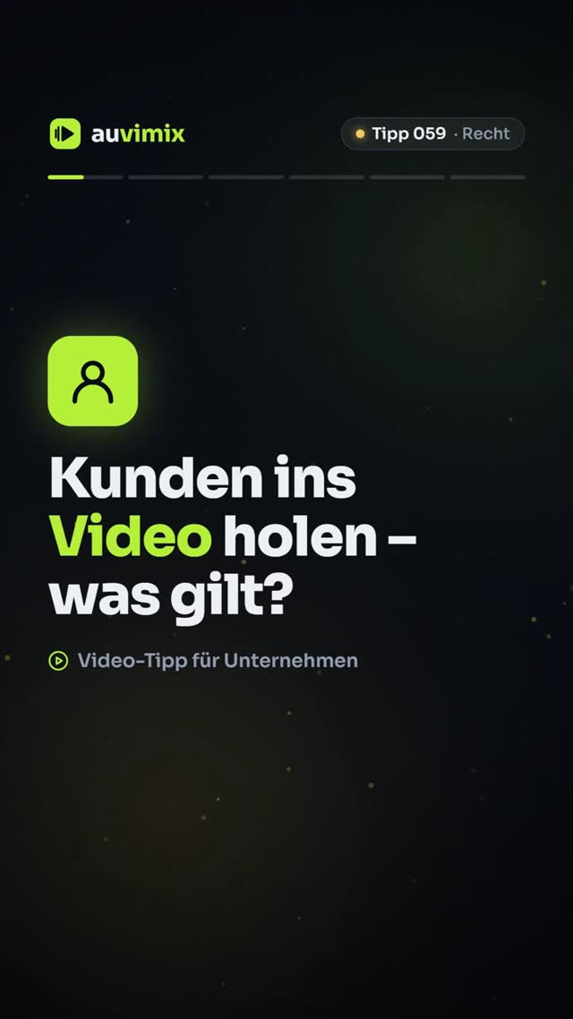 vimix: Kunden filmen: Einwilligung einholen und Widerruf richtig umsetzen