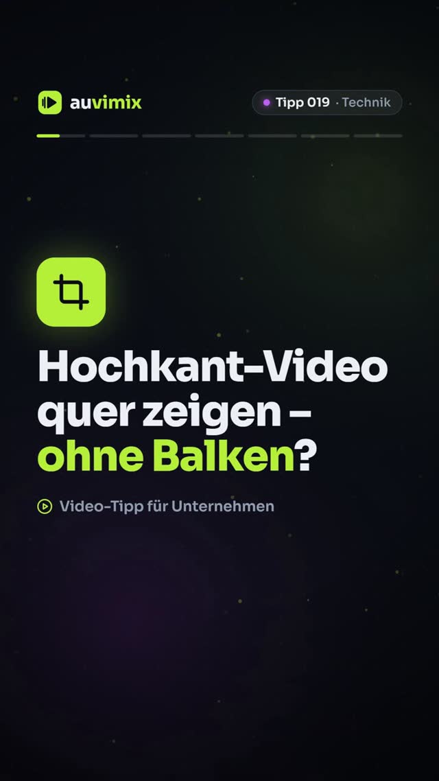 vimix: Hochformat-Video ins Querformat bringen – ohne schwarze Balken