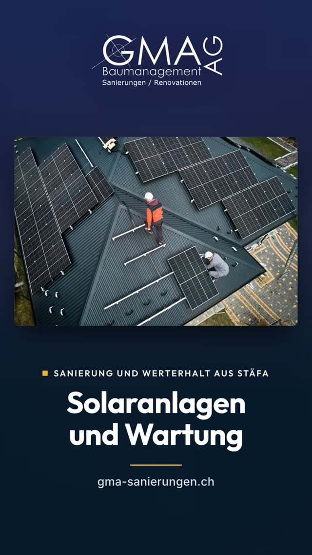 vimix: Solaranlagen und Wartung: GMA Sanierungen aus Stäfa