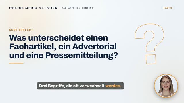 Video: Was unterscheidet einen Fachartikel, ein Advertorial und eine Pressemitteilung?