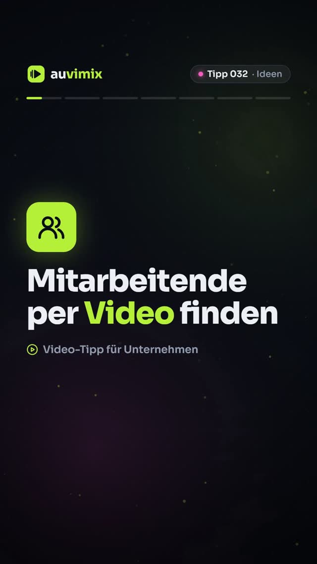 vimix: Recruiting-Video: So gewinnen Sie neue Mitarbeitende