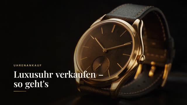 Video: Luxusuhr verkaufen – so geht's · Goldminister