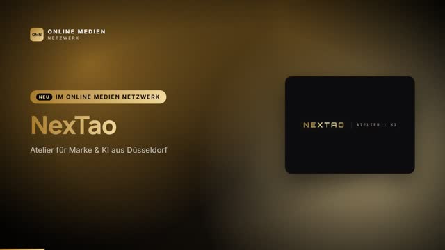 Video: Neu im Online Medien Netzwerk: NexTao – Atelier für Marke und KI aus Düsseldorf