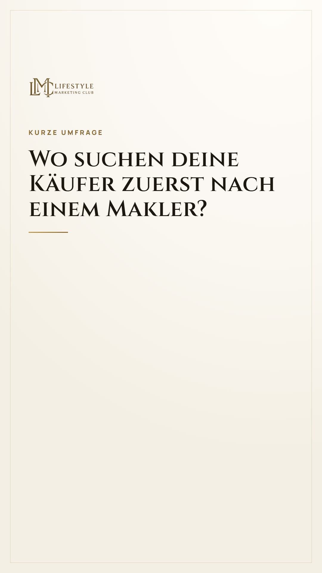 Wo suchen deine Käufer zuerst nach einem Makler? (1/4)