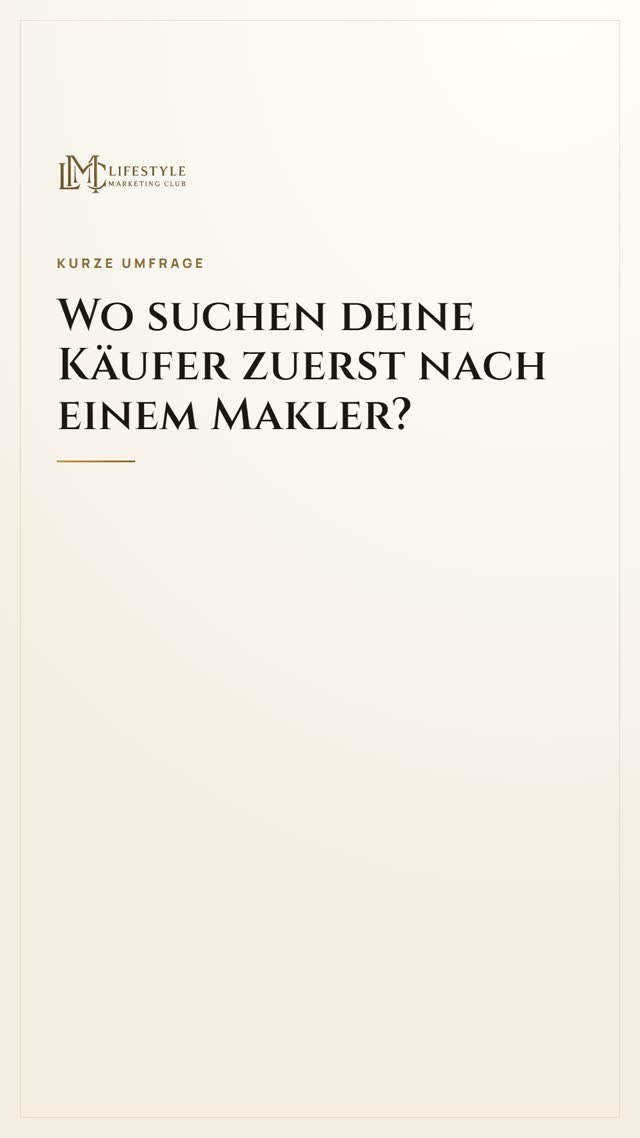 Post: Wo suchen deine Käufer zuerst nach einem Makler?