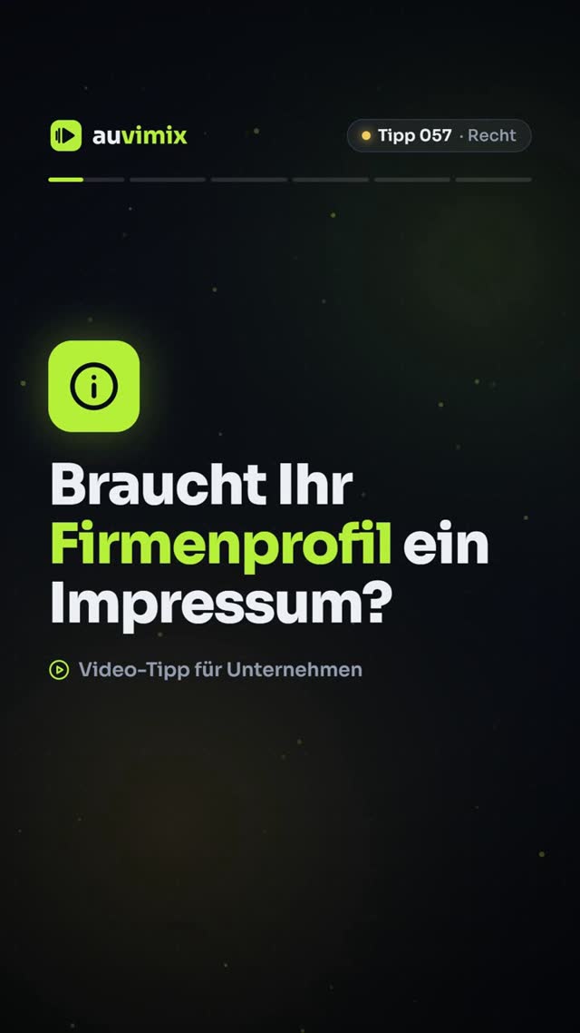 vimix: Impressum für Social-Media-Kanäle: Pflicht für Firmen nach § 5 DDG