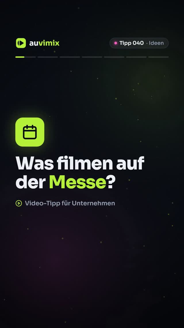 vimix: Messevideo und Eventvideo: Was sollten Sie filmen?