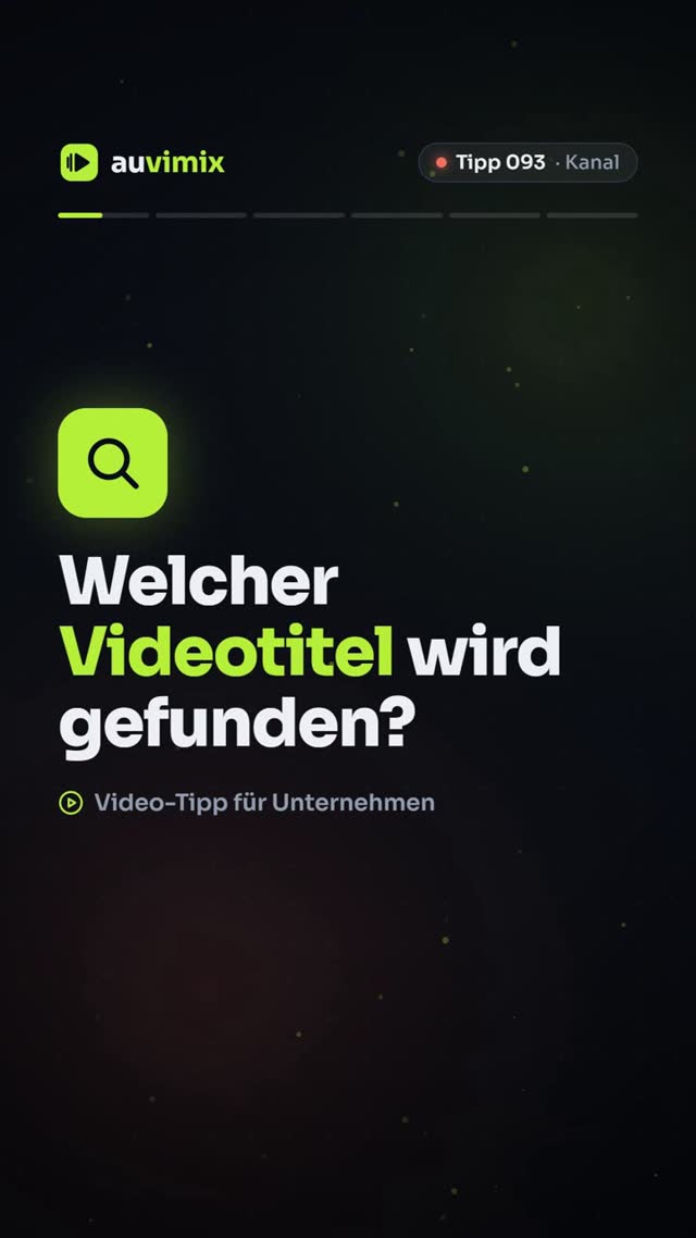 vimix: Videotitel, die gefunden werden: So formulieren Sie sie