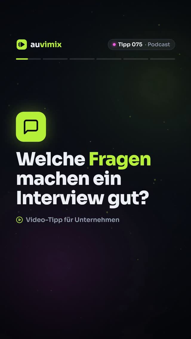 vimix: Interview-Podcast: gute Fragen vorbereiten