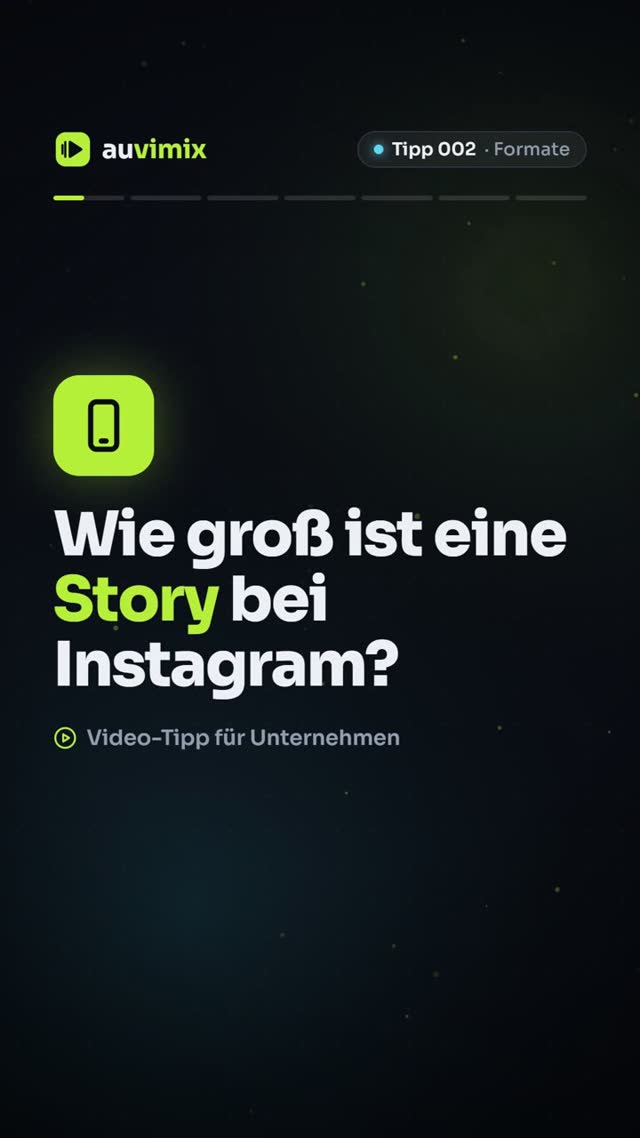 vimix: Instagram-Story-Format: Maße und sichere Zonen