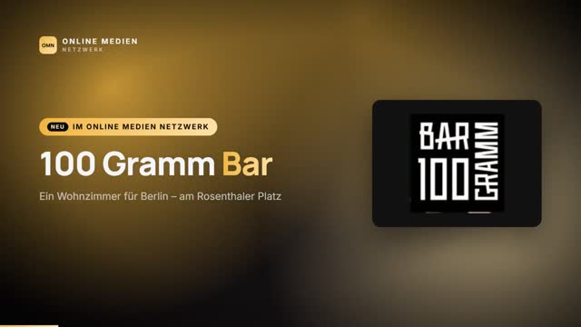 Video: Neu im Online Medien Netzwerk: 100 Gramm Bar – Cocktailbar am Rosenthaler Platz in Berlin