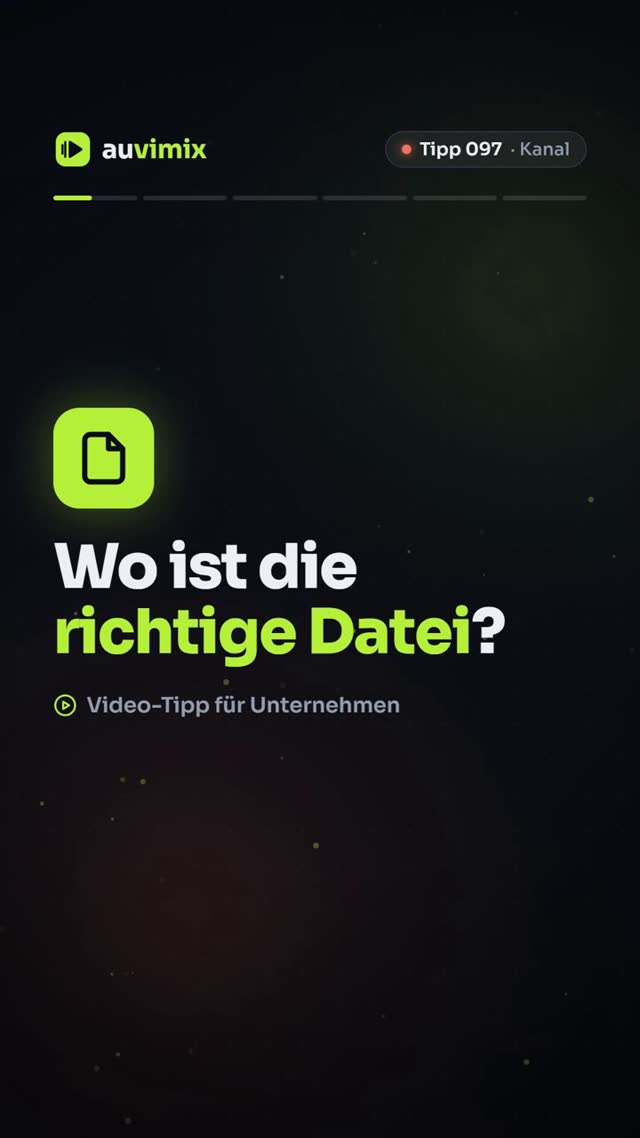 vimix: Videos benennen und ordnen: ein Dateinamen-System