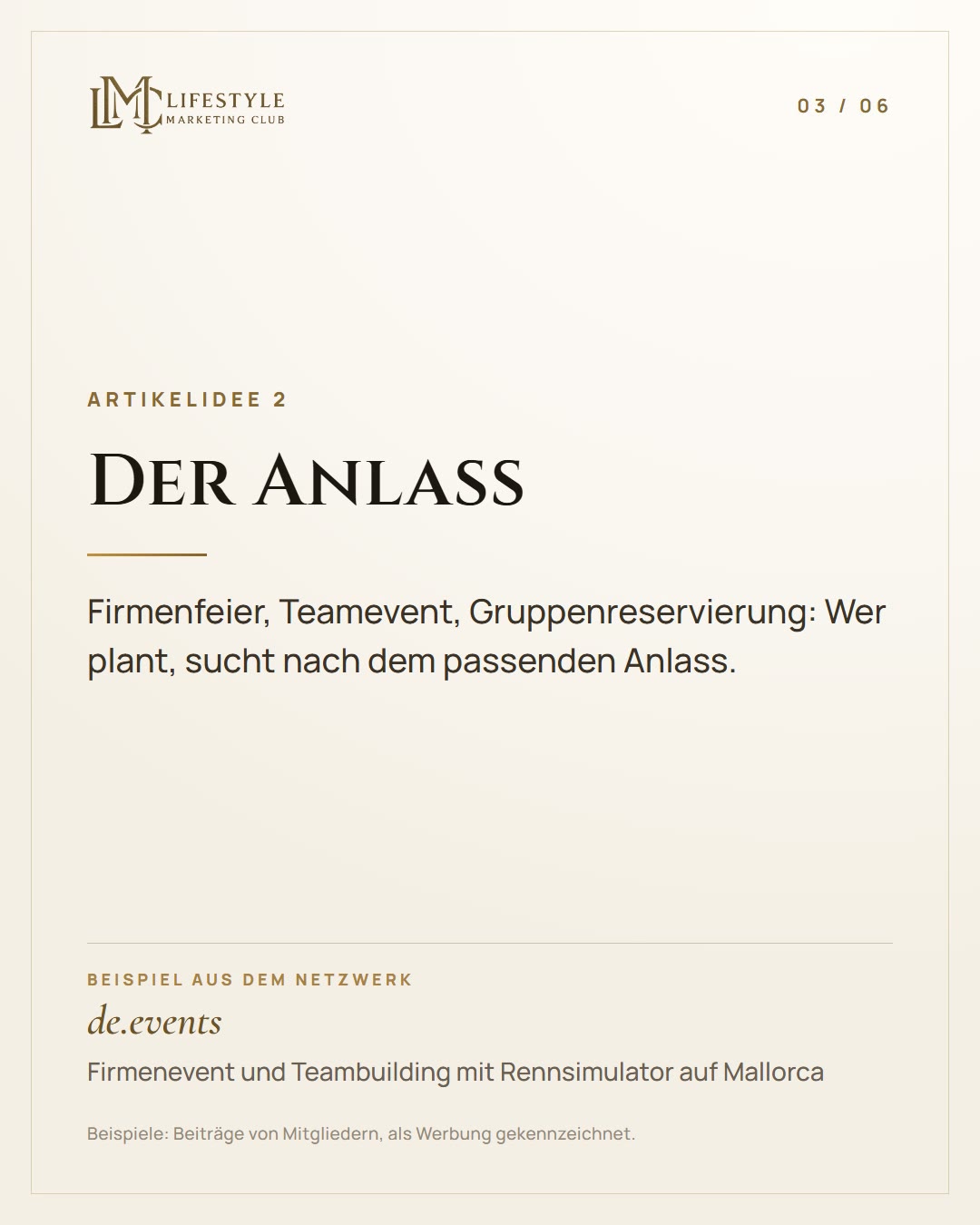 Dein Menü steht online. Deine Geschichte auch? (3/6)