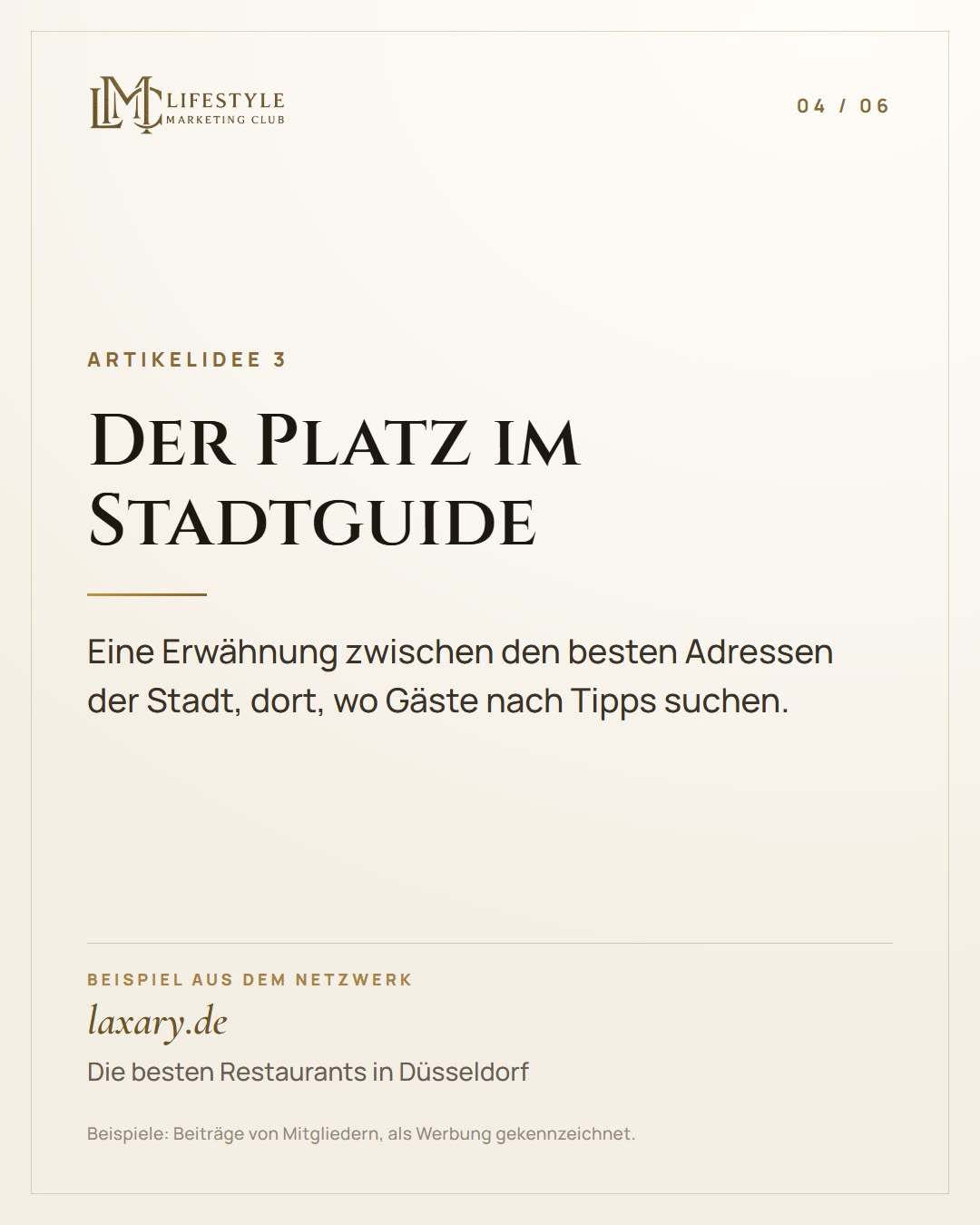 Dein Menü steht online. Deine Geschichte auch? (4/6)