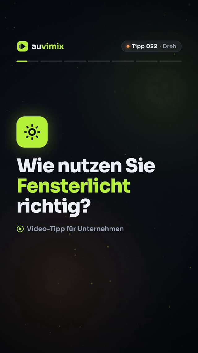 vimix: Licht beim Filmen: So nutzen Sie Fensterlicht richtig
