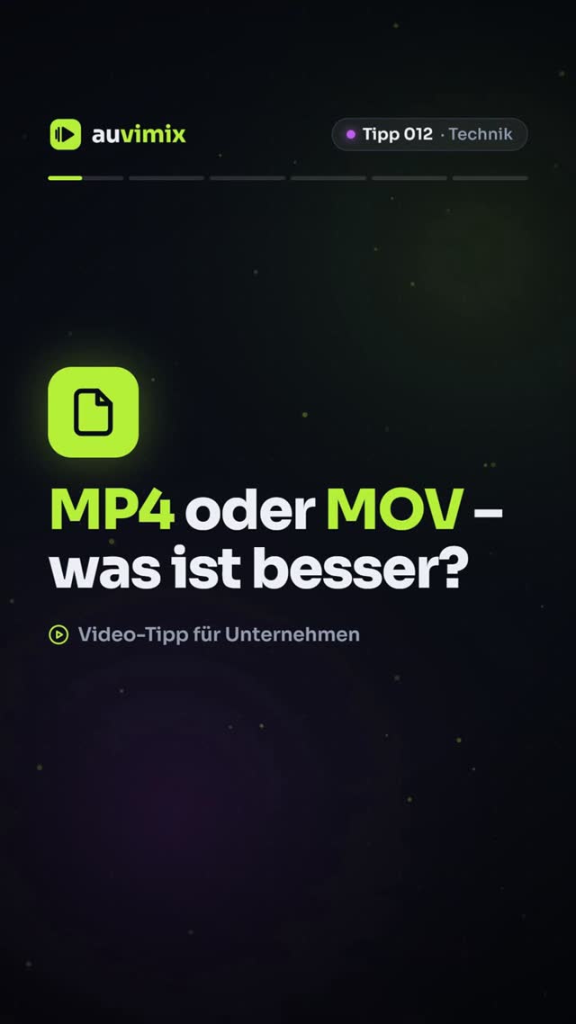 vimix: MP4 oder MOV: Welches Videoformat ist besser?