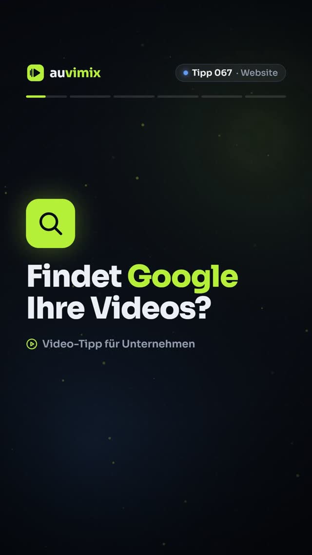 vimix: Video-SEO: So findet Google die Videos auf Ihrer Website