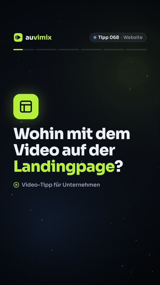 vimix: Video auf der Landingpage: Wo platzieren und wie einbinden?
