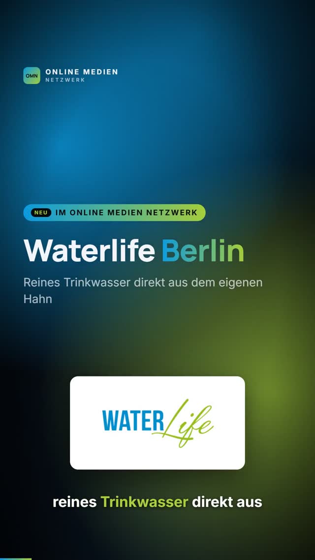 vimix: Neu im Online Medien Netzwerk: Waterlife Berlin – reines Trinkwasser direkt aus dem Hahn