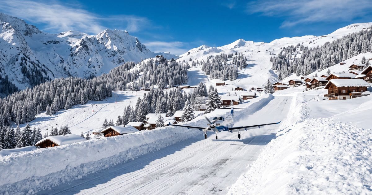Cover: Altiport Courchevel: Steile Landebahn im Gebirge