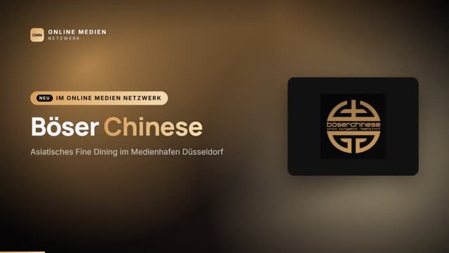 Video: Neu im Online Medien Netzwerk: Böser Chinese – asiatisches Fine Dining in Düsseldorf