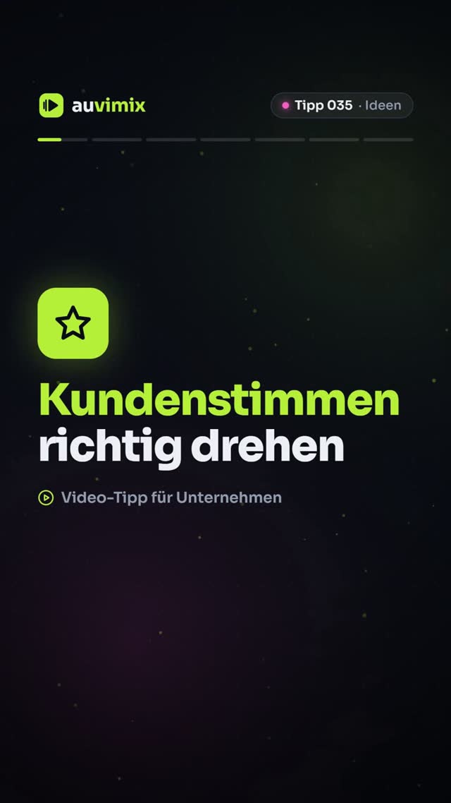vimix: Kundenstimmen-Video: Testimonials richtig drehen