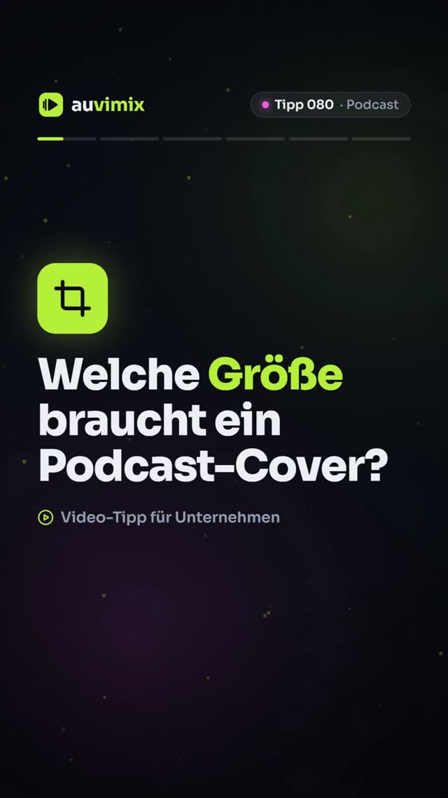 vimix: Podcast-Cover: Größe, Format und Gestaltung