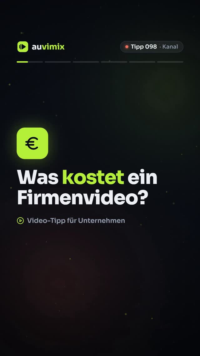 vimix: Was kostet ein Firmenvideo? Die wichtigsten Kostenfaktoren