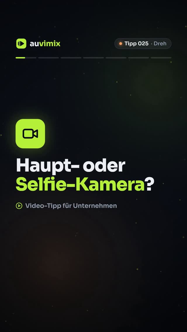 vimix: Hauptkamera oder Selfie-Kamera: Was ist besser?