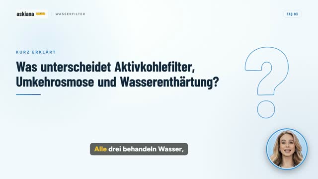 Video: Was unterscheidet Aktivkohlefilter, Umkehrosmose und Wasserenthärtung?