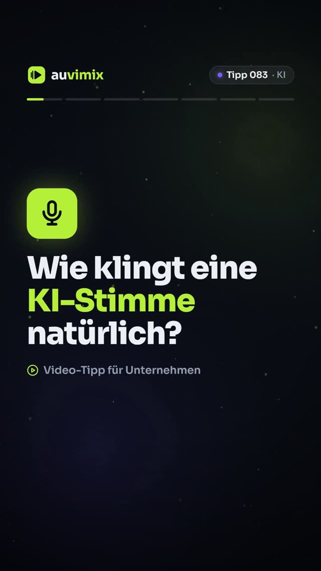 vimix: KI-Stimme fürs Voiceover: So klingt sie natürlich