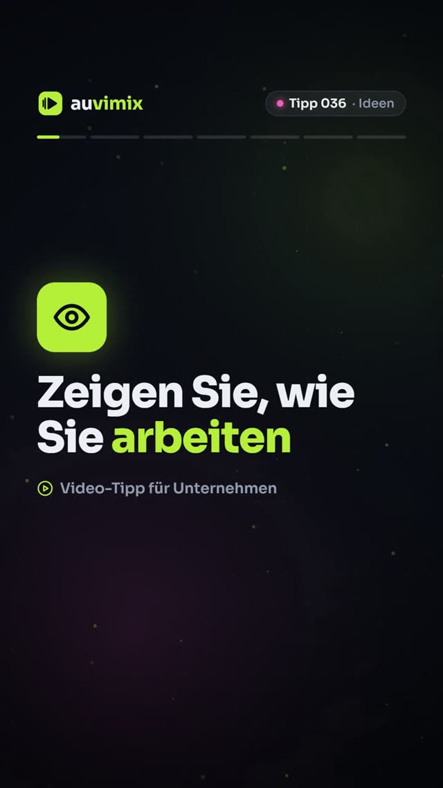 vimix: Behind the Scenes: Einblicke, die Vertrauen schaffen