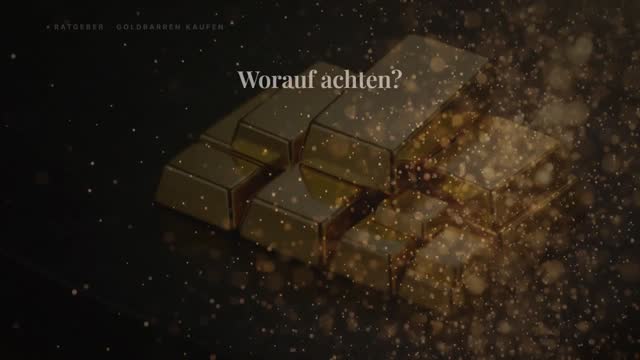 Video: Goldbarren kaufen – so geht's · AURTAUR DE 16:9