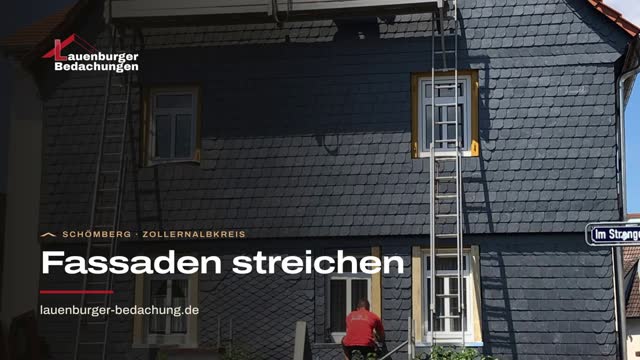 Video: Fassaden streichen: Lauenburger Bedachung aus Schömberg