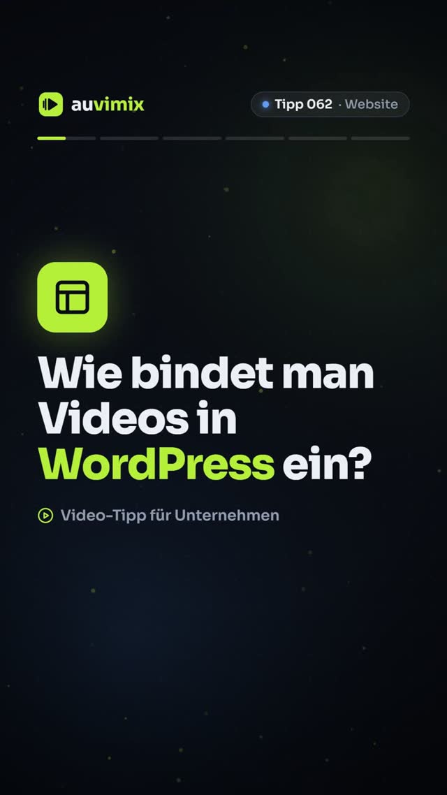 vimix: Video in WordPress einbinden: so geht’s mit Link oder Video-Block