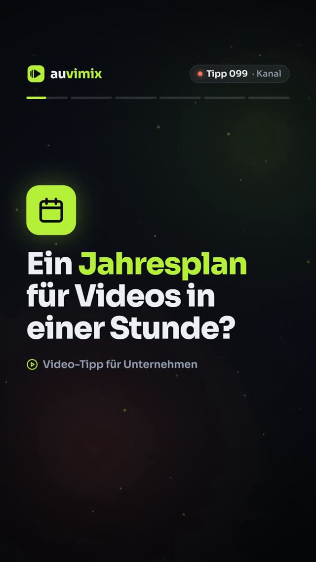 vimix: Redaktionsplan für Videos: ein Jahr in einer Stunde